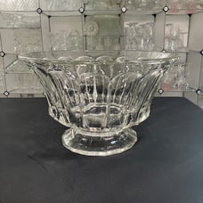 Portland by US Glass - RARE - Early American Pressed Glass Footed Punch Bowl