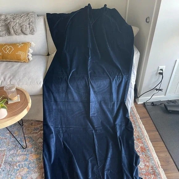 West Elm Velvet Curtains in Navy Blue - Set of 2