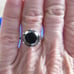 4.85ct 100% REAL NATURAL BLACK DIAMOND RING, CERTIFICATE,FR EE DIA TESTER Size 6