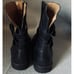 MONTANA Black Leather Zip Combat Moto Fashion Boots Womens 10M EUC Buttery Soft