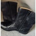 MONTANA Black Leather Zip Combat Moto Fashion Boots Womens 10M EUC Buttery Soft
