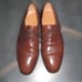 JACK ERWIN Plain Toe Bluchers Shoes Brown Calfskin Leather Made in Spain 9 1/2