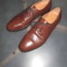 JACK ERWIN Plain Toe Bluchers Shoes Brown Calfskin Leather Made in Spain 9 1/2