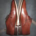 JACK ERWIN Plain Toe Bluchers Shoes Brown Calfskin Leather Made in Spain 9 1/2