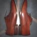 JACK ERWIN Plain Toe Bluchers Shoes Brown Calfskin Leather Made in Spain 9 1/2