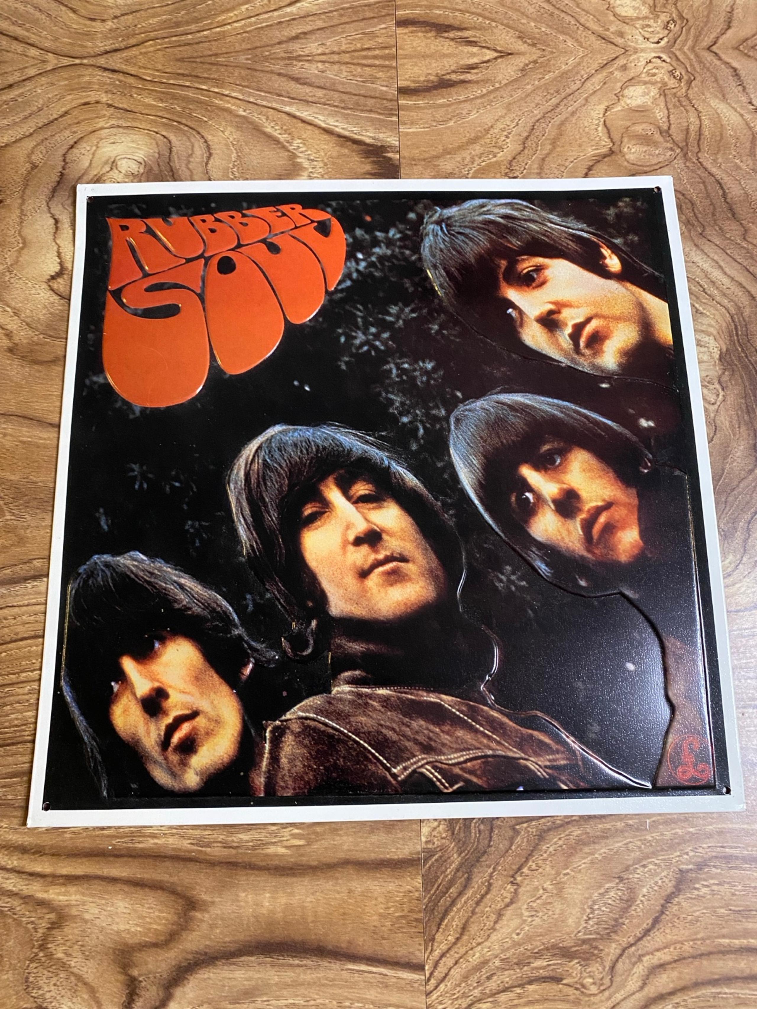Vintage 1996 The Beatles Rubber Soul Album Metal Sign