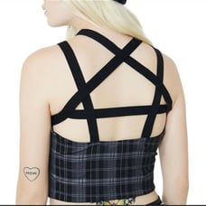 Killstar strappy pentagram harness top