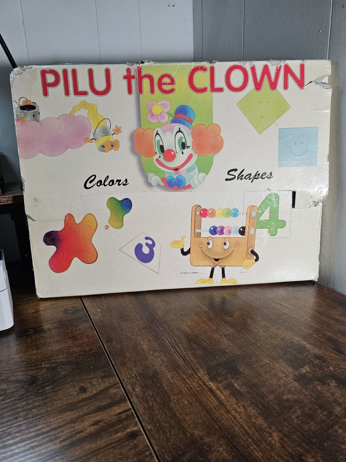 VTG PILU THE CLOWN SHAPES, NUMBERS & COLORS JUMBO SIZE Book 1997 Set of 3 Books