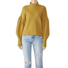 Joie Golden Hanita Wool Blend Turtleneck Balloon Sleeve Sweater Size Medium