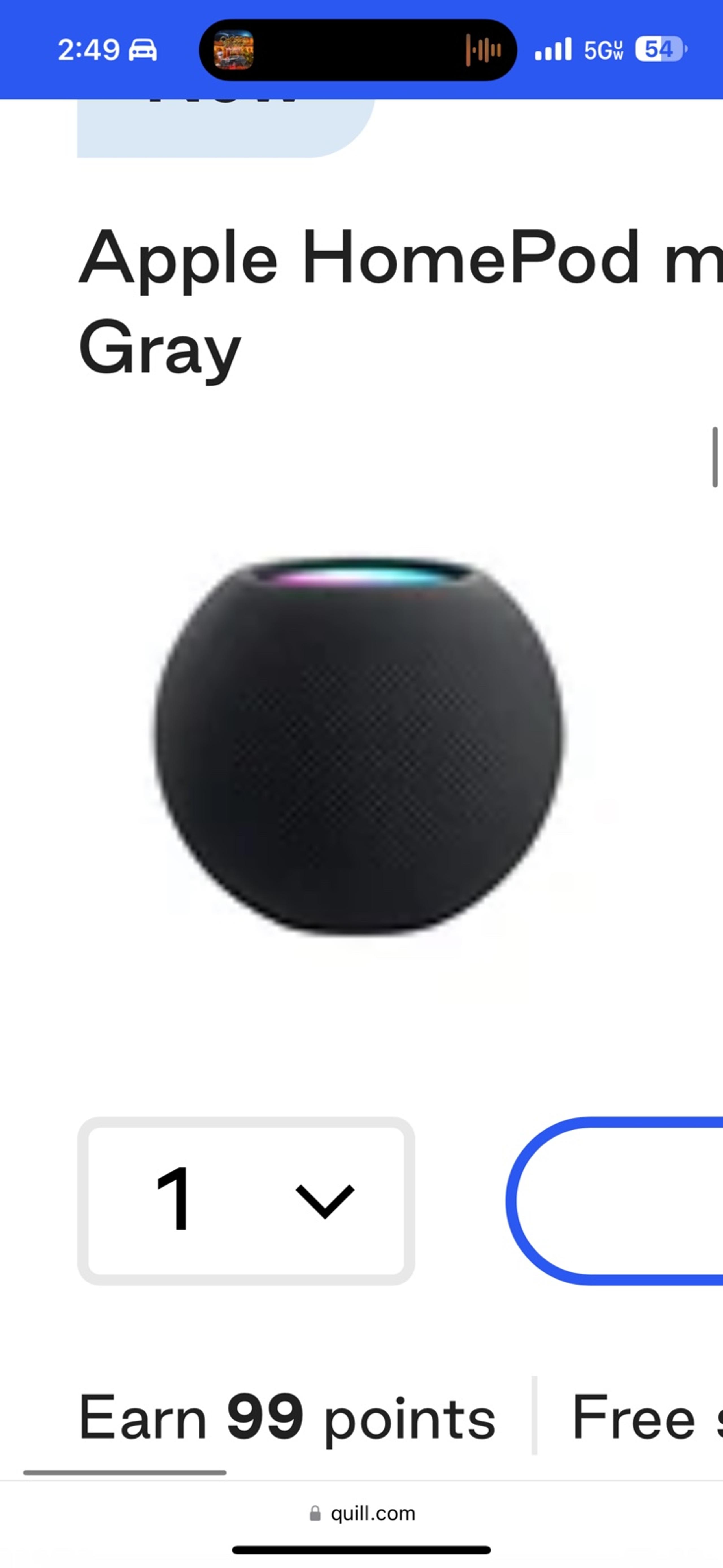 Apple HomePod mini Bluetooth Speaker