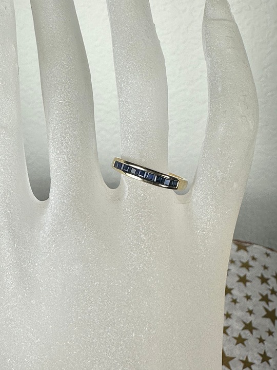 NEW 14K Real Gold and Sapphire Ring