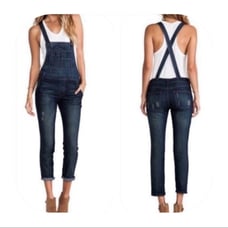 Free People 25x26 denim overalls 128 original price