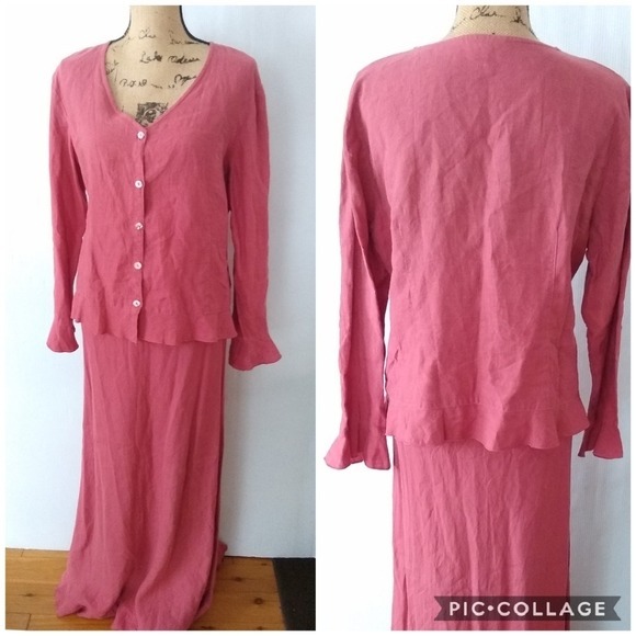 MONTEREY BAY lagenlook 100% linen maxi