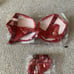 Victoria's Secret Push Up Very Sexy Shine Strap Red 36C Bra Adds 1 Cup Set Thong