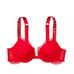 Victoria's Secret Push Up Very Sexy Shine Strap Red 36C Bra Adds 1 Cup Set Thong