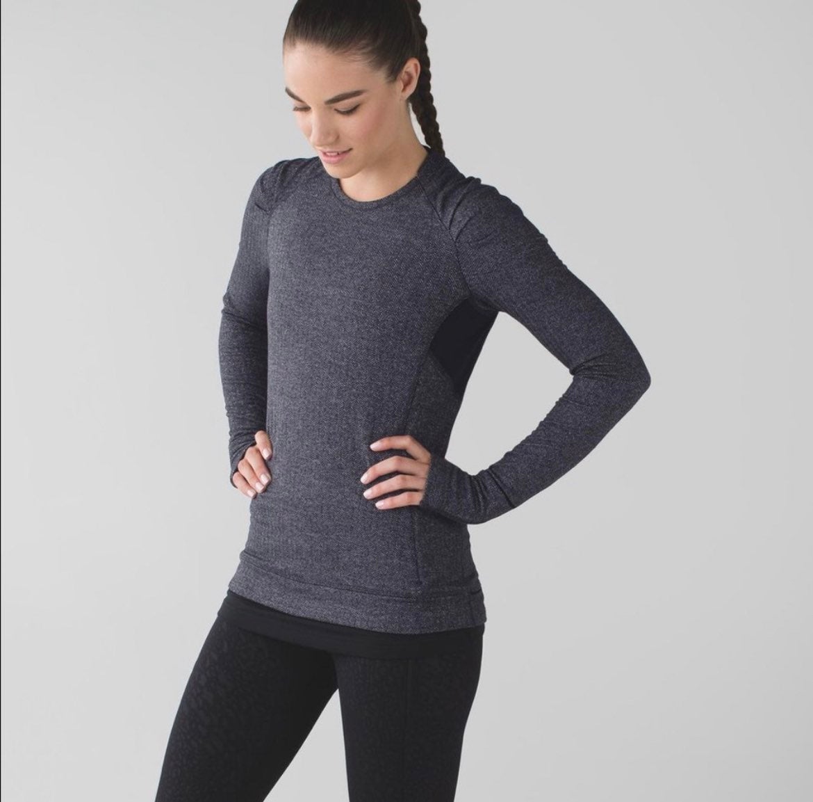 Lululemon Think Fast Herringbone Top