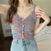camisole with a rainbow bottoming crop