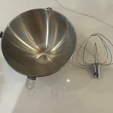 KitchenAid 3-Quart Stainless Steel Bowl & Combi Whip Fits 5,6,7 Quart Mixers
