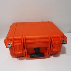 Pelican 1400 Orange Plastic Storage Case Locking Pressure Purge Valve No Foam-VG