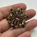 Vintage 80s Claiborne Gold Tone Brooch Pin Multi Colored Rhinestones Signed LC