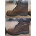 Women's Size 9 Sketchers Leather, Steel-Toe Work Boots