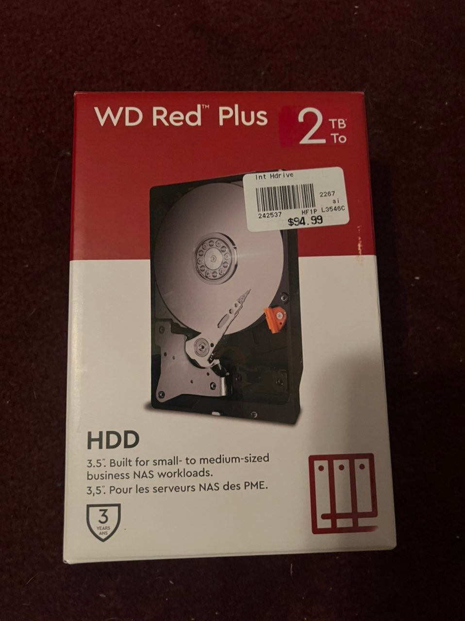 Western Digital Red Drive 2 TB.