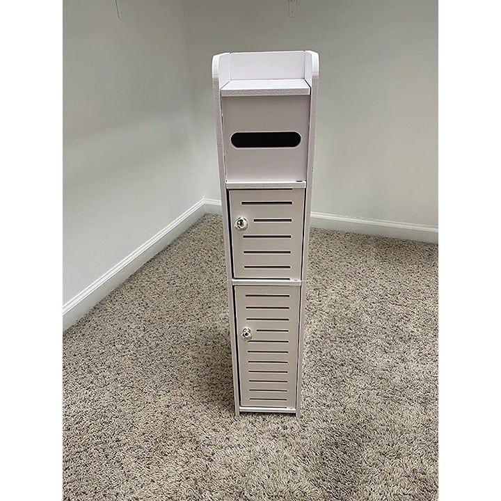 Storage Cabinet for Small Spaces, Over The Toilet Cabinet for Skinny Bathroom