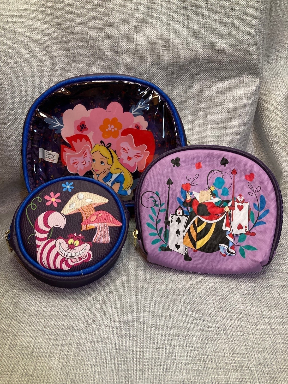 Disney Alice in Wonderland Floral Cosmetic Bag Set