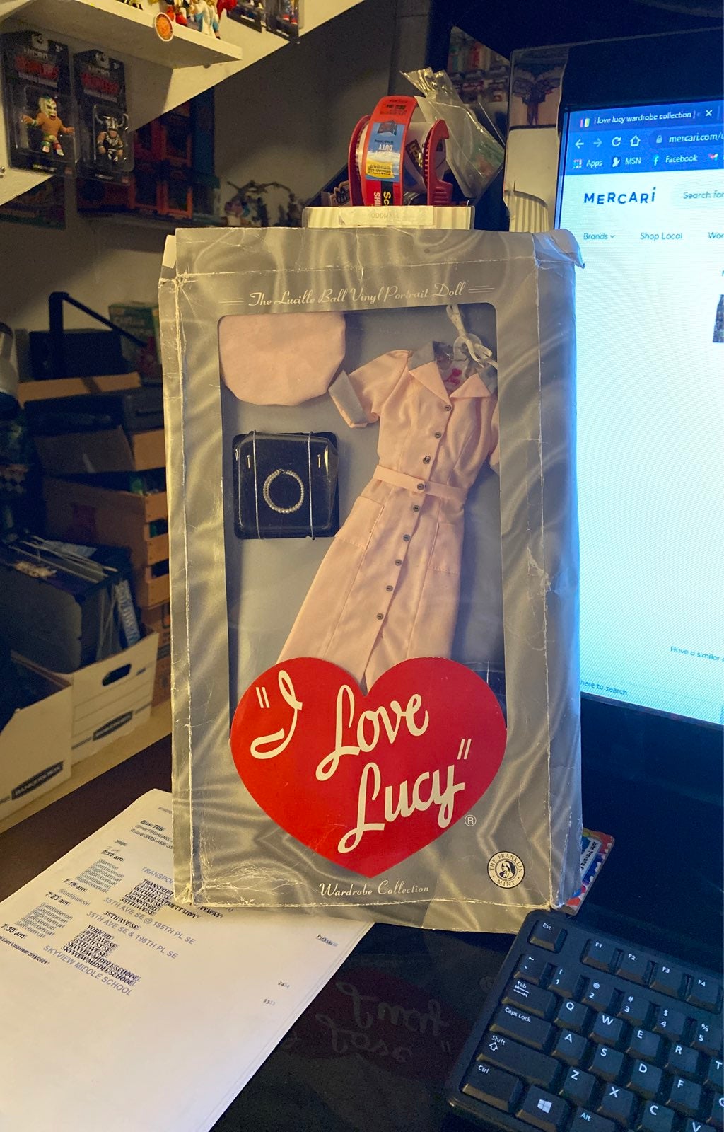 FRANKLIN MINT I LOVE LUCY WARDROBE COLLECTION JOB SWITCHING CANDY FACTORY ATTIRE