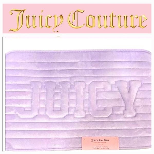 Juicy Couture Home JUICY Bold Logo Memory Foam Bath Rug- Lavender