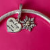 Pandora Snowflake Heart two tone Dangle Charm