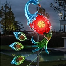 Peacock Solar Garden Lights