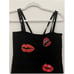 Pinko embroidered lips mini dress