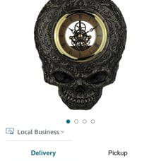 Steampunk skull wall clock