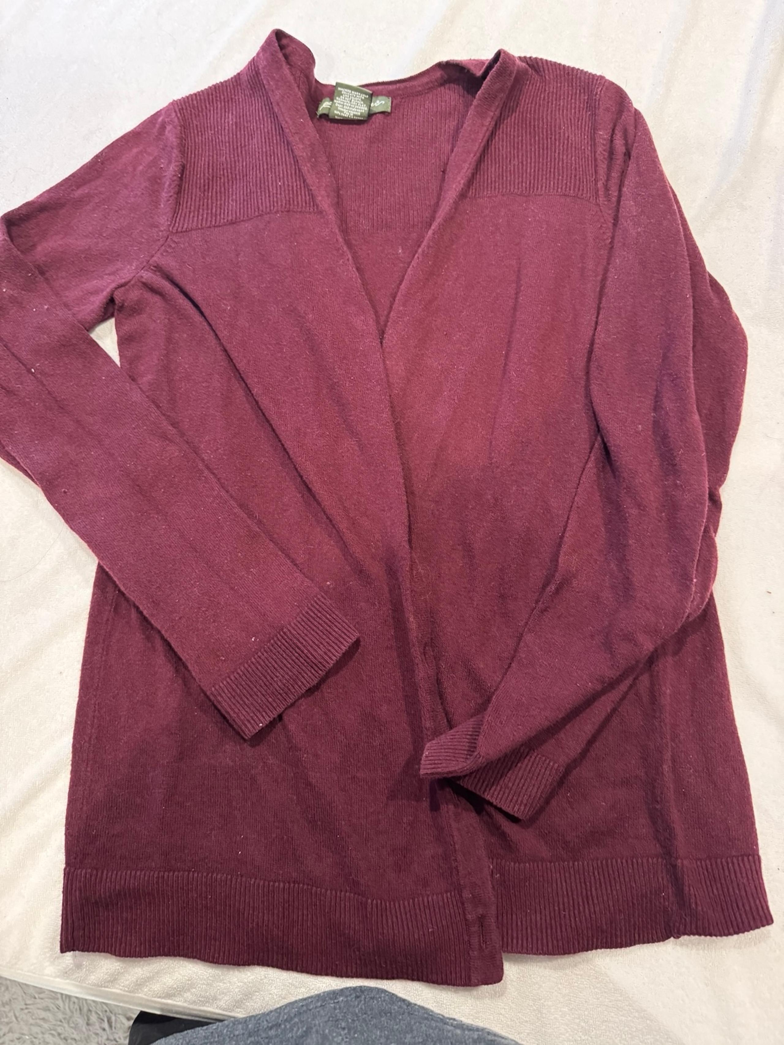 Maroon Eddie Bauer Women’s Cardigan