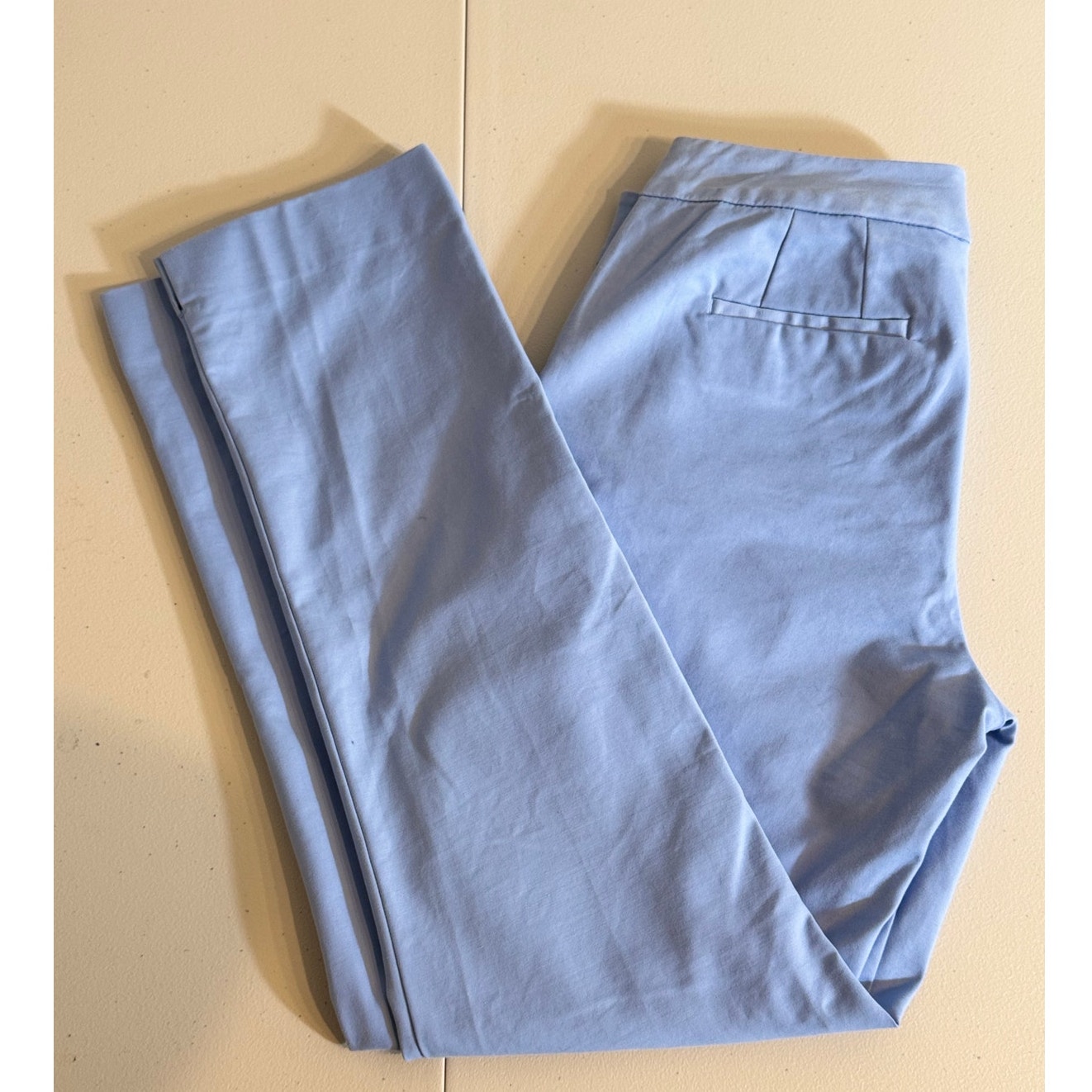 Boden light blue Richmond stretch slim leg notched hem ankle pants Sz 12R