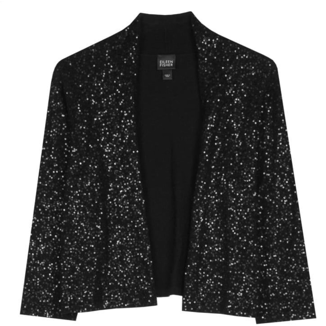 Eileen Fisher sequin sparkle cardigan