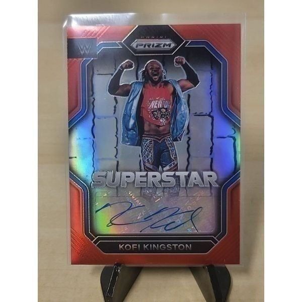 2023 WWE Panini Prizm Kofi Kingston Red Auto Autograph /99