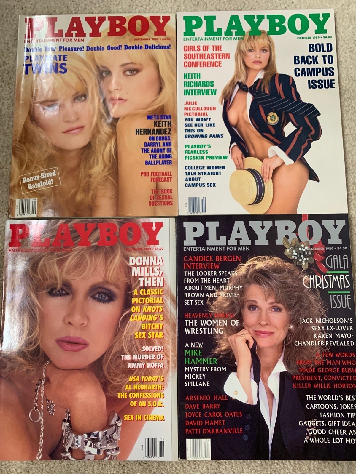 Vintage 1985 Playboy Magazines