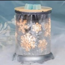 Silver frost lampshade warmer