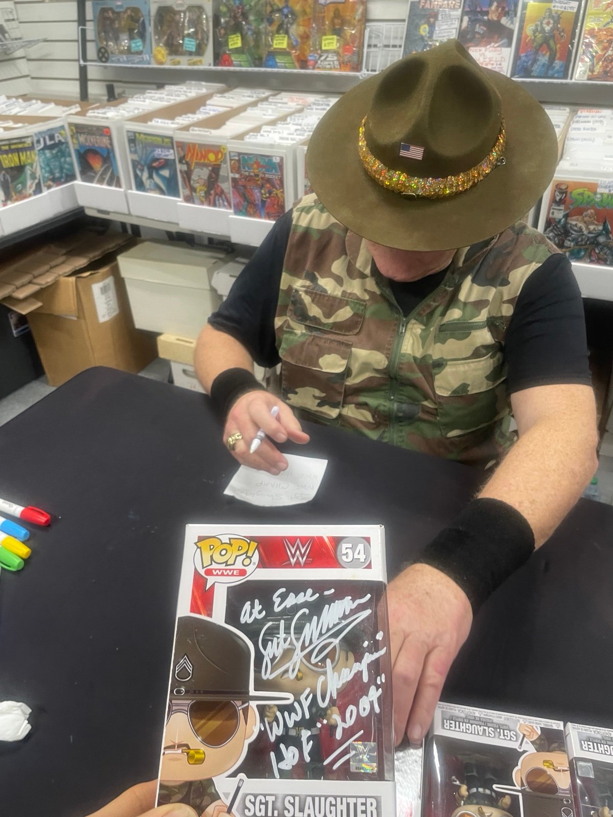 Sgt slaugher autograph pop