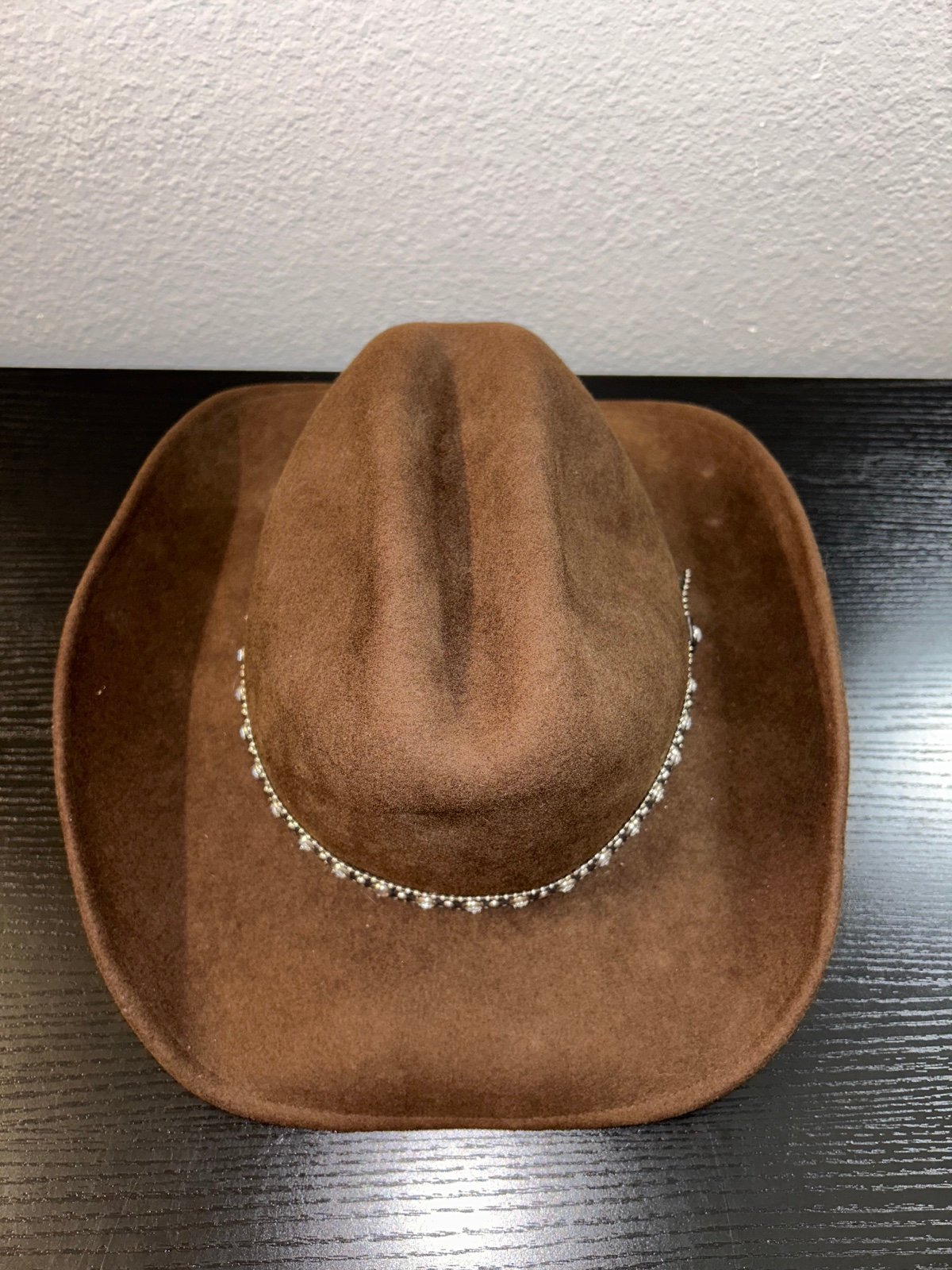 Rodeo king western cowboy hat wool Brown Leather Men’s size large 58-59 Made USA