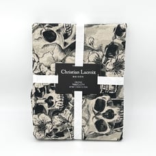 Christian Lacroix Floral Skull Tablecloth Oblong 60” x 84” Halloween Gothic NEW