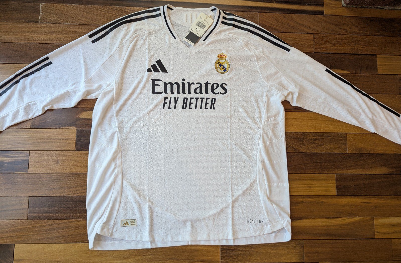 Adidas Real Madrid 2024-25 Home Jersey Heat Ready Player Issue Long sleeve XXL