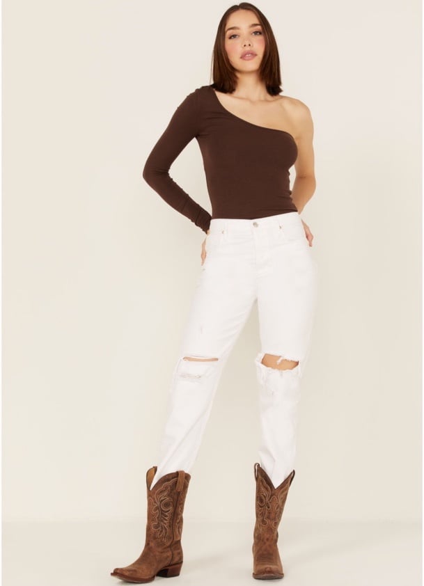 FREE PEOPLE WOMEN'S TAPERED BAGGY BOYFRIEND JEANS