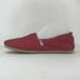 Toms Mens Classic 001001A07 Red Canvas Casual Slip On Shoes Round Toe Size 9