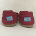 Toms Mens Classic 001001A07 Red Canvas Casual Slip On Shoes Round Toe Size 9