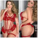 NEW red see through bodysuit