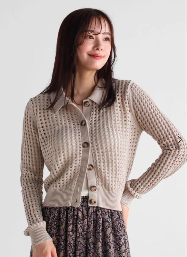 【Brand New with Tag】Ample Cropped Mesh Polo Knit
