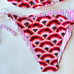 REVOLVE VDM String Bikini Reversible Stripe Art Deco ZIGGY BLAIR Retro Candy SET